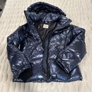 Women's Shiny Black Puffer Jacket